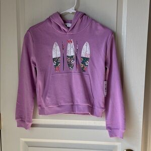 NWT O’Neill Big Girl’s Scobie Pullover Hoodie Sweatshirt Size M Plum Color
